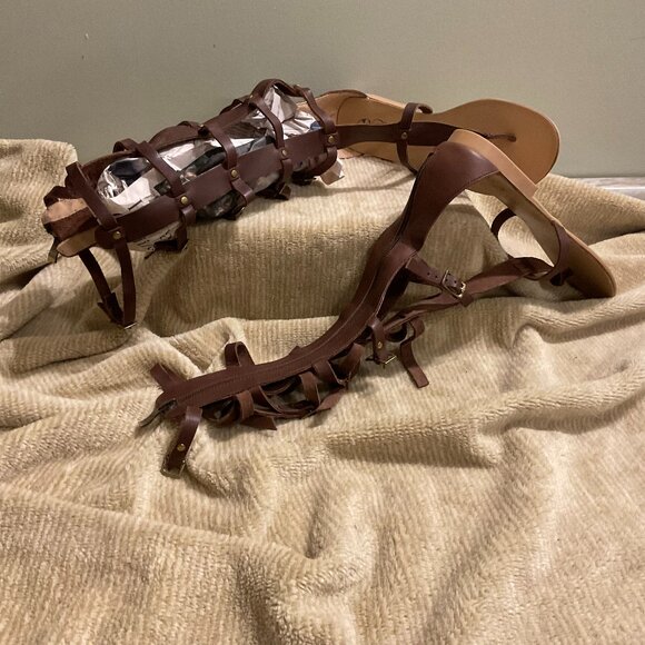 Modern Rebel Gladiator Leather Sandals - Size 8 - Picture 4 of 4